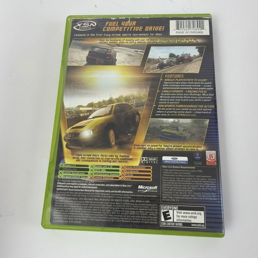 RalliSport Challenge 2 Microsoft Xbox Original Complete CIB Untested
